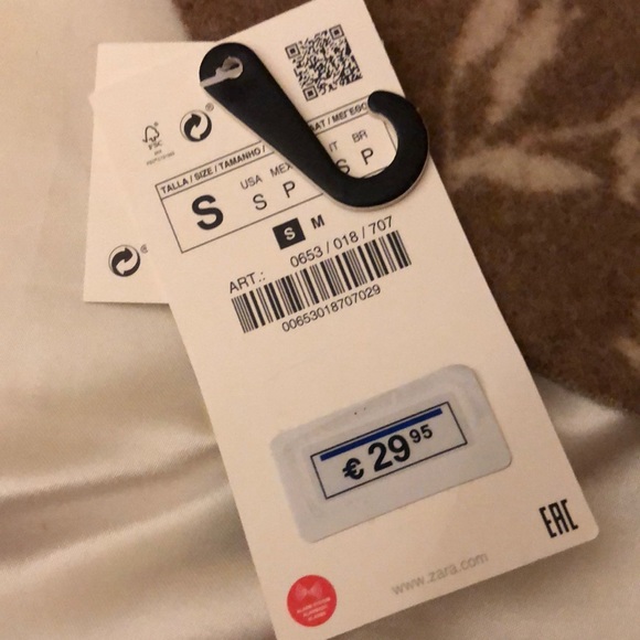 Zara Camel Beige & White Flower Wool Blend Wide Brim Hat Size S NWT - Picture 5 of 12